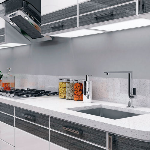 Mossman Metro 1 рабочая поверхность светлой кухни в современном стиле
