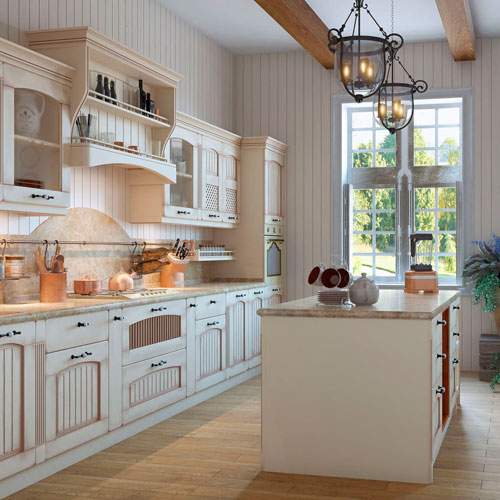 Mossman Astoria 2 фото интерьера бежевой кухни в классическом стиле