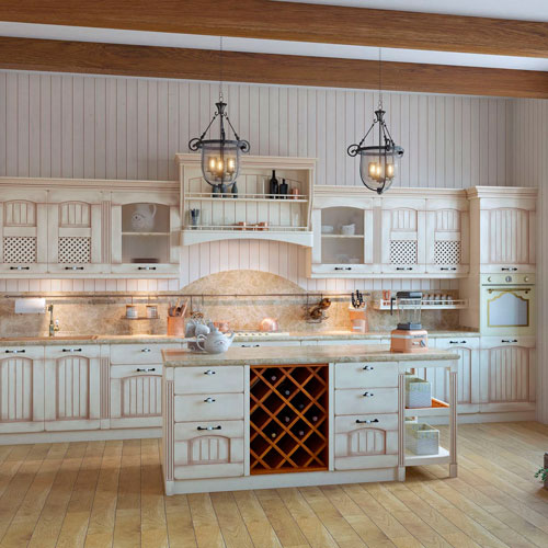 Mossman Astoria 3 фото интерьера бежевой кухни в классическом стиле