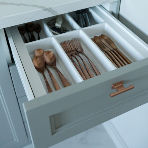 Mossman AVALON 4 ящики белой угловой кухни в современном стиле
