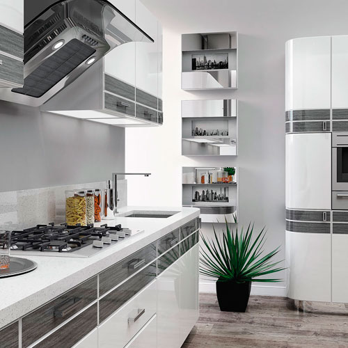 Mossman Metro 4 фото интерьера светлой кухни в современном стиле